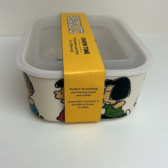 Peanuts Snoopy Stoneware Lunch Box 32 oz. With Lid Storage with Lid - Picture 5 of 16